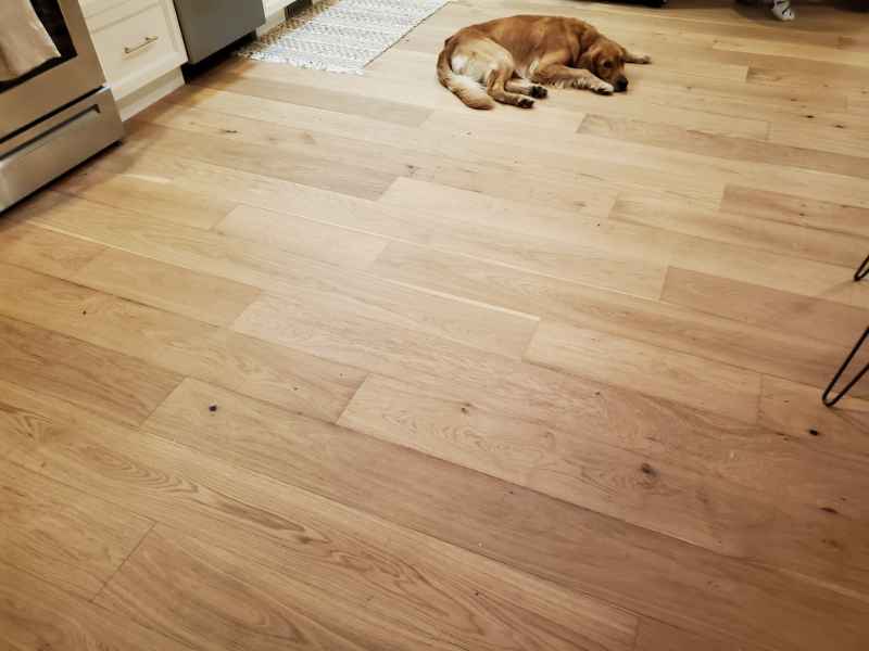 beautiful hardwood flooring in a kitchen